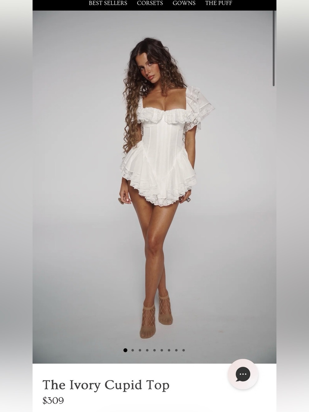 Selkie Ivory Cupid Corset Top